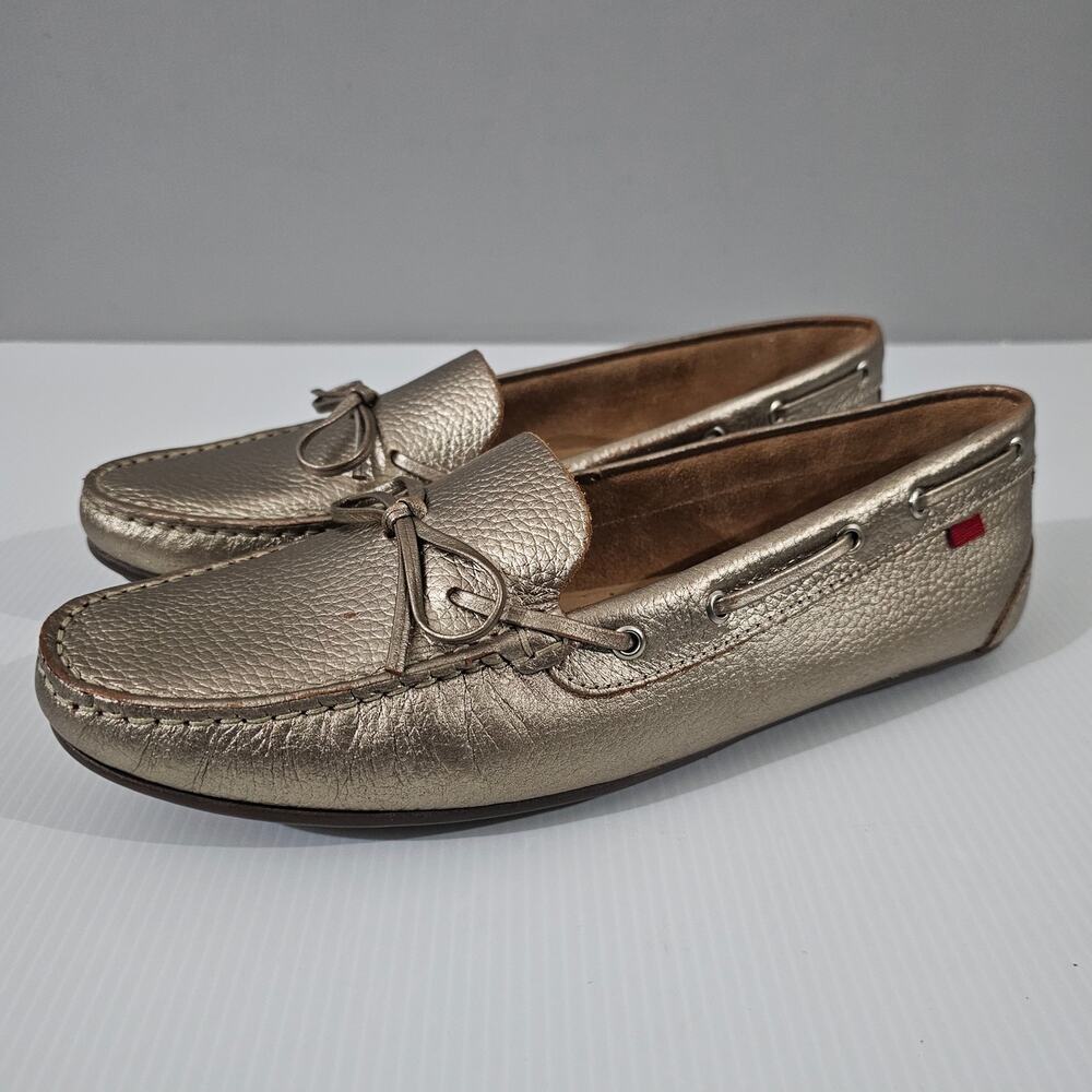 Marc Joseph Elmwood Ave Loafer Womens 11 Metallic Gold Leather Driving Moccasin - Picture 15 of 15